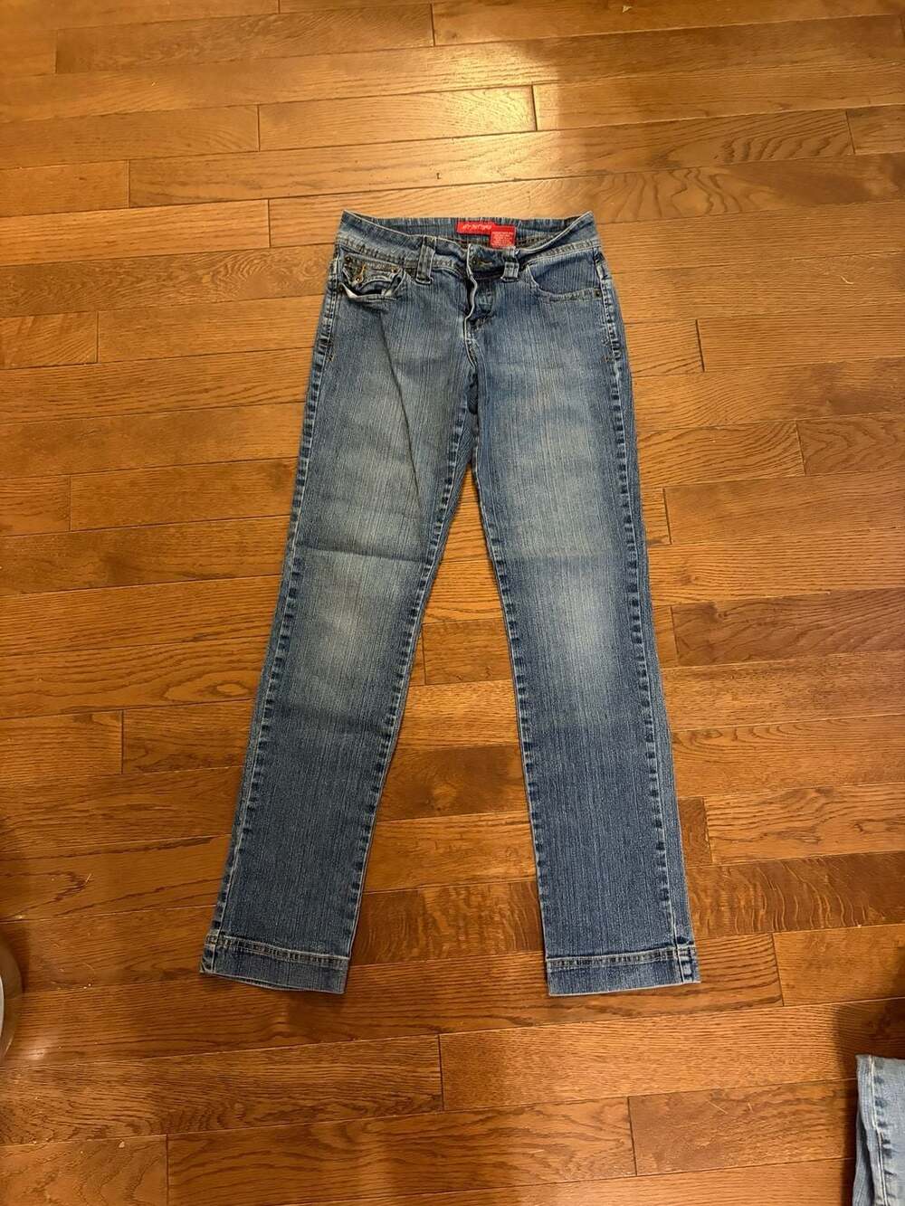 Hot Bottoms Jeans Size 7/8 Blue Denim Straight Leg